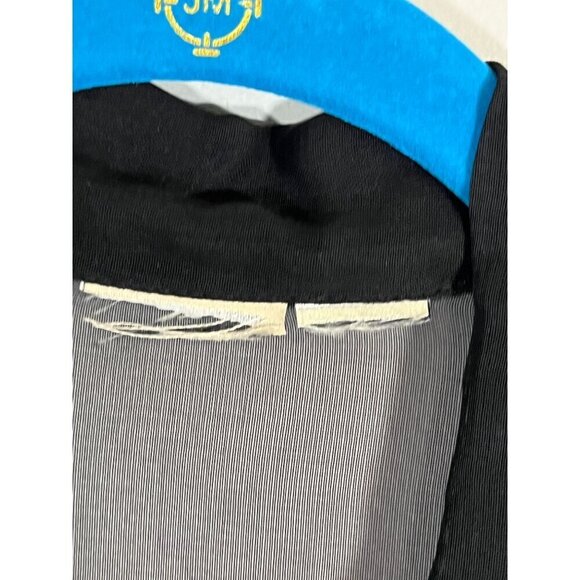 Vintage Top Women M Black Sheer Floral Sequin Glam Mature Cherubs Artsy Boho 70s - Picture 8 of 14